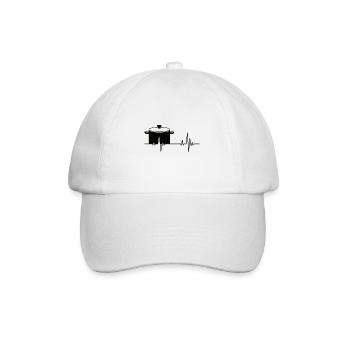 Kochen Geschenk Hobbykoch Bäcker Koch lustige - Baseballkappe - Weiß/Weiß - Vorne