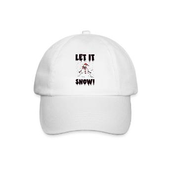 Halloween Scary Snowman Spooky Holiday Christmas - Baseball Cap - white/white - Front