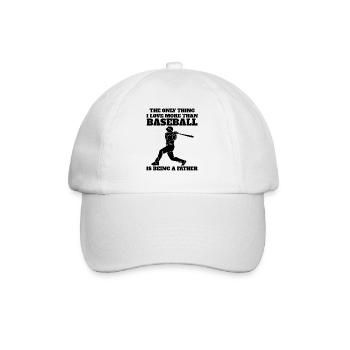 Baseball Vater Baseballliebhaber Baseballspiel Dad - Baseballkappe - Weiß/Weiß - Vorne