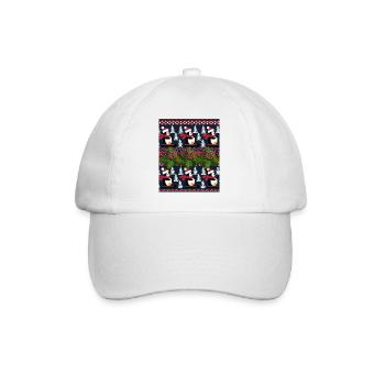 Pingouin et luge pour NOEL - Casquette classique - blanc/blanc - Devant
