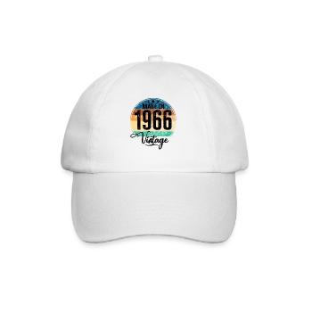 Vintage Fabriqué en 1966 Année de naissance 1966 Anniversaire - Casquette classique - blanc/blanc - Devant