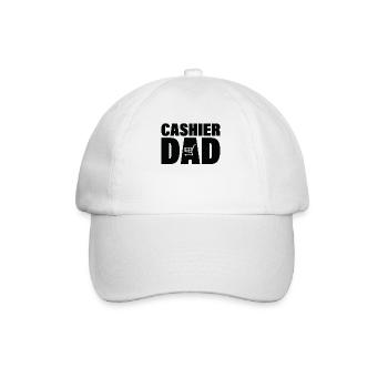 Job - Kassierer Papa - Baseballkappe - Weiß/Weiß - Vorne