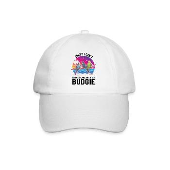 Budgerigar cockatiel Welli Parakeet - Baseball Cap - white/white - Front