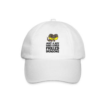 Just a Boy Who Loves Frilled Dragons - Baseball Cap - white/white - Front