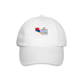 Nothing Scares Me Armenian Husband Armenia - Baseball Cap - white/white - Front