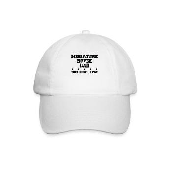 Horse father - miniature horse - Baseball Cap - white/white - Front