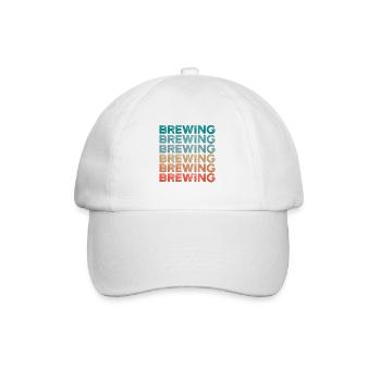 Retro Graphic Homebrewing Winemaking Brewery Craft - Baseballkappe - Weiß/Weiß - Vorne
