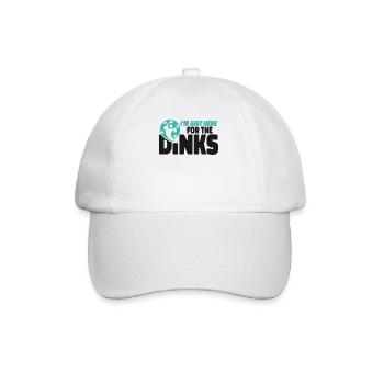 Pickleball Pun I'm Just Here For - Baseball Cap - white/white - Front