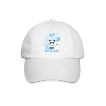 Deuxième anniversaire des enfants Garçons Panda Cadeau - Casquette classique - blanc/blanc - Devant