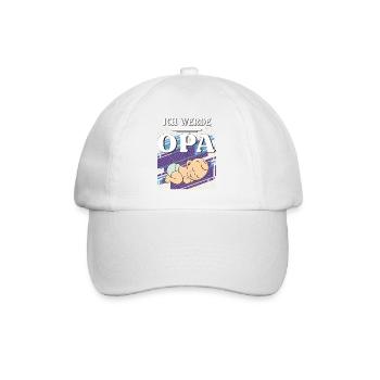 ICH WERDE OPA - Baseballkappe - Weiß/Weiß - Vorne
