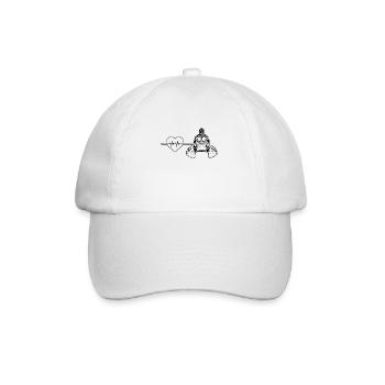 Rythme cardiaque de musculation - Casquette classique - blanc/blanc - Devant