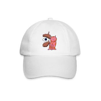 Pet Cat Making Biscuits Christmas - Baseball Cap - white/white - Front