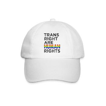 Lgbtq Trains right are human rights - Baseball Cap - white/white - Front