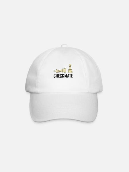 Échec et mat drôle de joueur d’échecs - Casquette classique - blanc/blanc