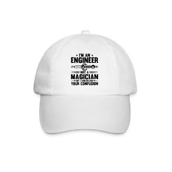 Ingenieur Gehirn Maschinenbau Elektrotechnik Mathe - Baseballkappe - Weiß/Weiß - Vorne