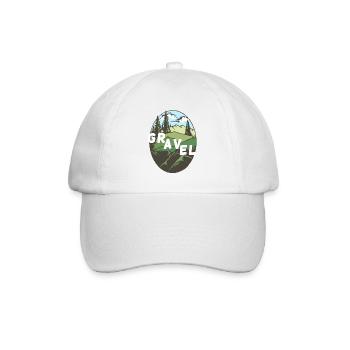 Gravel Natur vintage outdoor Wald Wiese Geschenk - Baseballkappe - Weiß/Weiß - Vorne