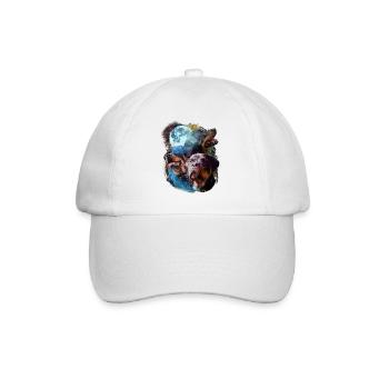 3 Moon Rottweiler Dog Lover Cool Animal Pet Humor - Baseball Cap - white/white - Front
