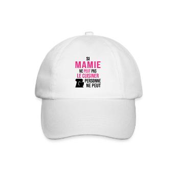 Si mamie ne peut pas le cuisiner, personne ne peut - Casquette classique - blanc/blanc - Devant