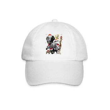 Jungle Animals - Christmas Theme - Baseball Cap - white/white - Front