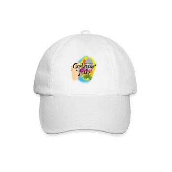 bunte Farben - Baseballkappe - Weiß/Weiß - Vorne