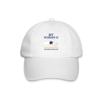 Nothing Scares Me Massachusettsan Husband - Baseball Cap - white/white - Front