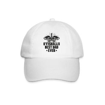 Père Pêche Fête des pères Pêcheur Pêche Papa Poisson - Casquette classique - blanc/blanc - Devant
