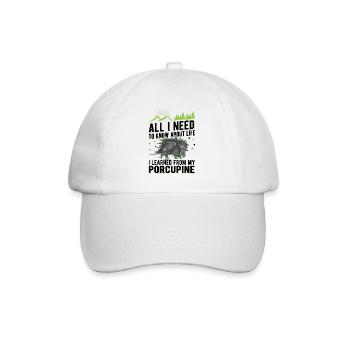 Porcupine Gift Porcupine - Baseball Cap - white/white - Front