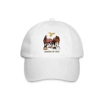 league of pets 006 - Baseball Cap - white/white - Front