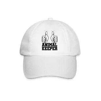 Retro Graphic Animal Keeper Zoo Keeper Animal Love - Baseballkappe - Weiß/Weiß - Vorne