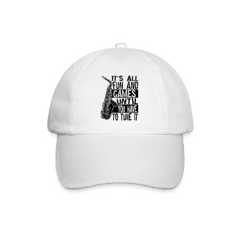 Saxophone Lecteur de saxophone - Casquette classique - blanc/blanc - Devant