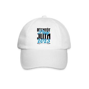 Cadeau Annonce grossesse bientôt Papy Juin 2023. - Casquette classique - blanc/blanc - Devant