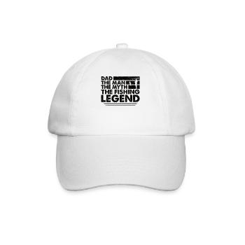 Father Fishing Father's Day Angler Fishing Daddy Fish - Baseball Cap - white/white - Front