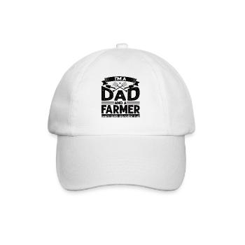 Farmer and dad gift father and farmer - Baseball Cap - white/white - Front