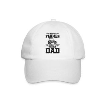 Farming Farmer Dad Father Vintage - Baseball Cap - white/white - Front