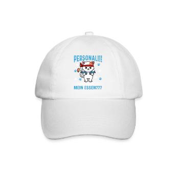 Staff!!! Where is my food??? - Baseball Cap - white/white - Front