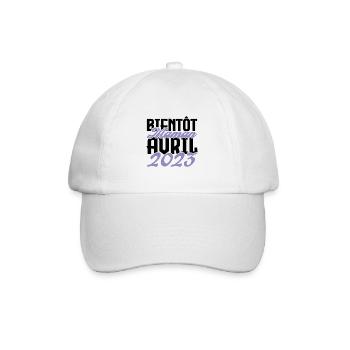 Annonce grossesse. bientôt Maman Avril 2023.maman - Casquette classique - blanc/blanc - Devant