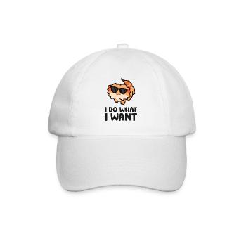 I Do What I Want Reptile Lizard Bearded Dragon - Baseball Cap - white/white - Front