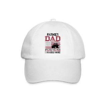 Farming Farmer Dad Father Tractor - Baseball Cap - white/white - Front