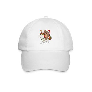 Licorne de Noël Ours Joyeux Noël Licorne - Casquette classique - blanc/blanc - Devant