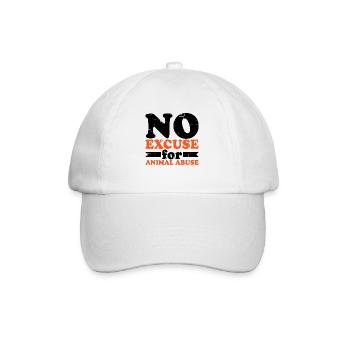 Aucune excuse pour la maltraitance des animaux 6 - Casquette classique - blanc/blanc - Devant