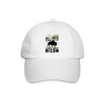 American Buffalo Bison Water Buffalo - Baseball Cap - white/white - Front