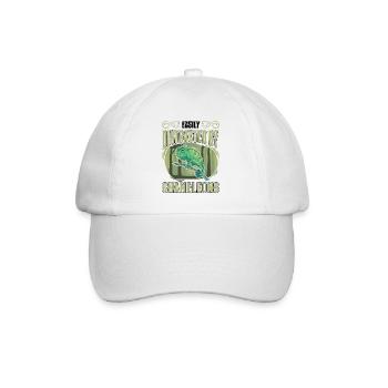 Facilement distrait par les caméléons caméléon - Casquette classique - blanc/blanc - Devant
