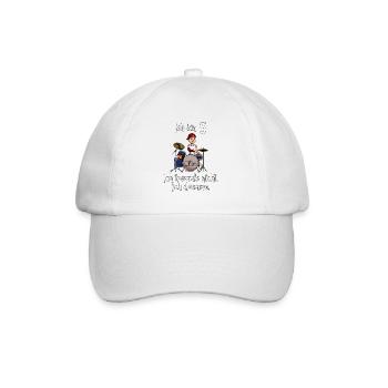 Ich bin 5 - Jungen Schlagzeuger - Baseballkappe - Weiß/Weiß - Vorne