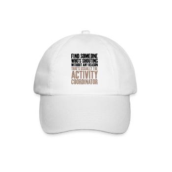 Usually activity coordinator - Baseball Cap - white/white - Front