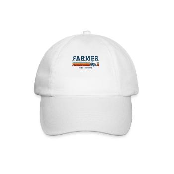 Farming Farmer Retro Vintage - Baseballkappe - Weiß/Weiß - Vorne