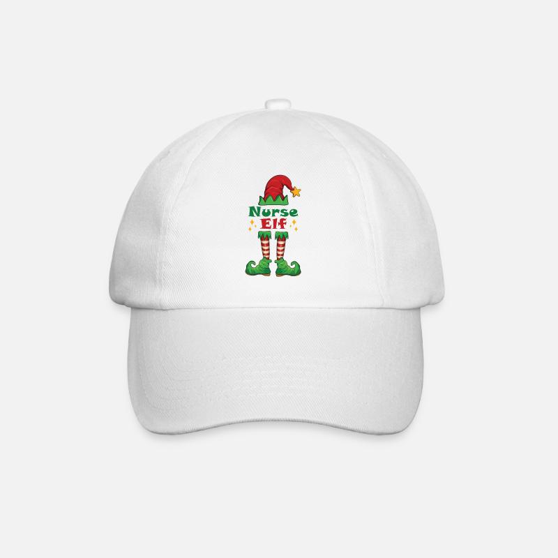 Nurse Elf Krankenschwester Elfenkostüm - Baseballkappe - Weiß/Weiß