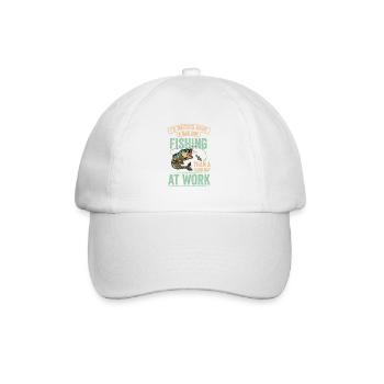 Ich Würde Lieber Angelrute Fisher Fish Fisherman - Baseballkappe - Weiß/Weiß - Vorne
