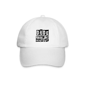 Dude Where's My Appendix - Baseball Cap - white/white - Front