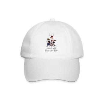 Ich bin 3 - Jungen Schlagzeuger - Baseballkappe - Weiß/Weiß - Vorne