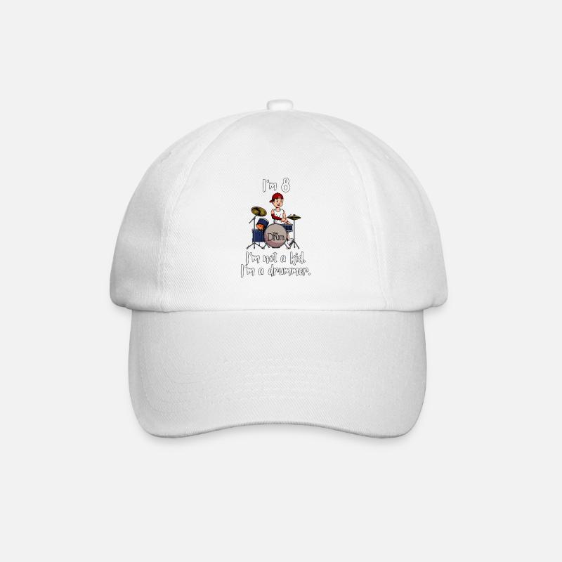 I’m 8 - Jeune batteur - Casquette classique - blanc/blanc